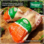 Chicken ayam PROBIOTIC ORGANIC herbal jamu low-fat Natural Poultry frozen WHOLE KAMPUNG (price/pc +/- 800g)